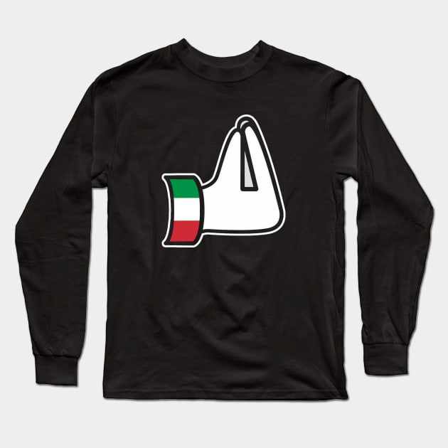 Italian Pinched Fingers Hand Gesture Italia Italy Italiano Long Sleeve T-Shirt by E